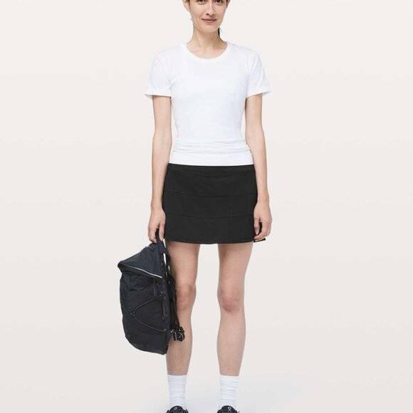 Lululemon Pace Rival Skirt (Tall) *4-way Stretch 15" Black Size 6 - Picture 1 of 7